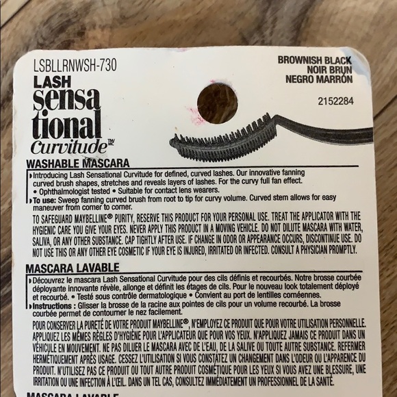 New! Maybelline Lash Sensational Curvitude Mascara 730 Brownish Black Fan - Picture 5 of 6